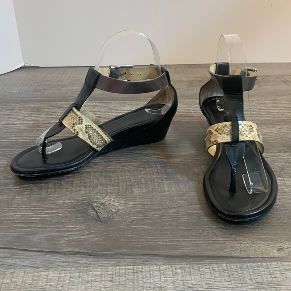 Coach "velvet" wedge sandals size 6